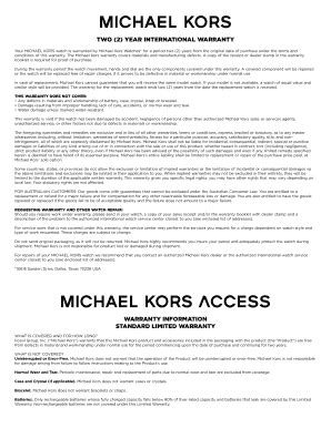 michael kors insurance|michael kors warranty phone number.